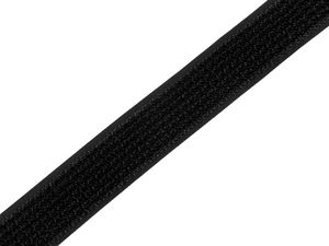 Black 2-in-1 Self-Engaging Hook and Loop Tape, 25mm Width - Universal Single-Side Fastener