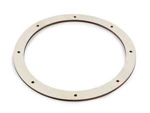 Premium 24cm Wooden Wreath Ring with 8 Pre-Drilled Holes – Natural Plywood Craft Base for Dream Catchers, Chimes, and Holiday Decors