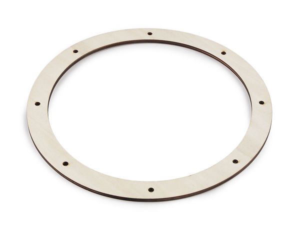 Premium 24cm Wooden Wreath Ring with 8 Pre-Drilled Holes – Natural Plywood Craft Base for Dream Catchers, Chimes, and Holiday Decors