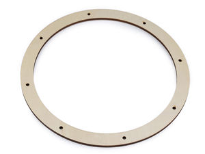 26cm Natural Wooden Craft Ring with 8 Pre-Drilled Holes – Premium Plywood Wreath Base for DIY Wreaths, Dream Catchers, and Hanging Decor