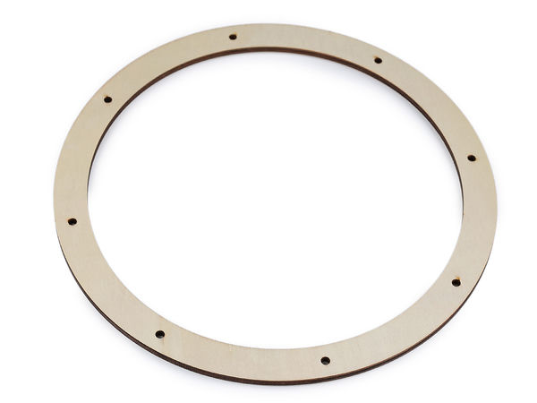 26cm Natural Wooden Craft Ring with 8 Pre-Drilled Holes – Premium Plywood Wreath Base for DIY Wreaths, Dream Catchers, and Hanging Decor