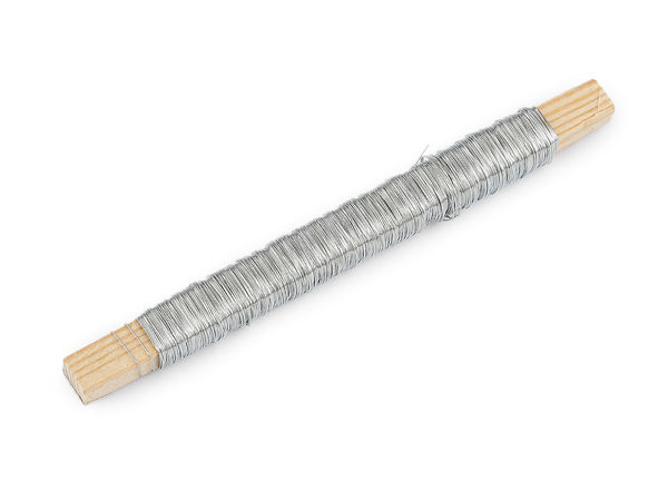 Premium 0.3mm Nickel Binding Wire (25g) - Flexible Craft & Floristry Wire on Wooden Spool