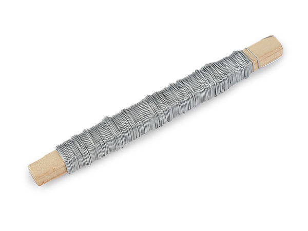 Premium Flexible Binding Wire (0.5mm, 45g) on Wooden Spool - High-Strength Floristry and Craft Wire