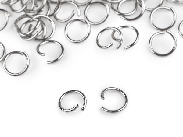 Premium Stainless Steel Connecting Rings, 9-10mm Platinum - Heavy-Duty Jump Rings for Keychains, Crafting, and Hardware Repair