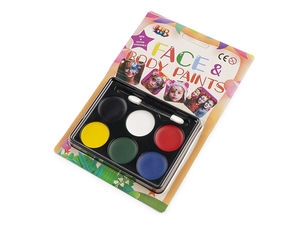 Premium Face and Body Paint Set – 6 Washable Colors with Dual-Sided Applicators for Kids, Parties, and Carnivals