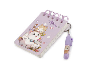 Premium Kids' Spiral Lined Notebook with Attached Matching Pen - Cute Cartoon Designs for School, Writing, and Journaling
