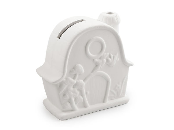 DIY Paintable House Coin Bank - Creative Crafting Money Saving Box for Kids and Adults