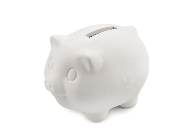 DIY Paintable White Coin Bank - Blank Money Box for Arts and Crafts, Assorted Shapes