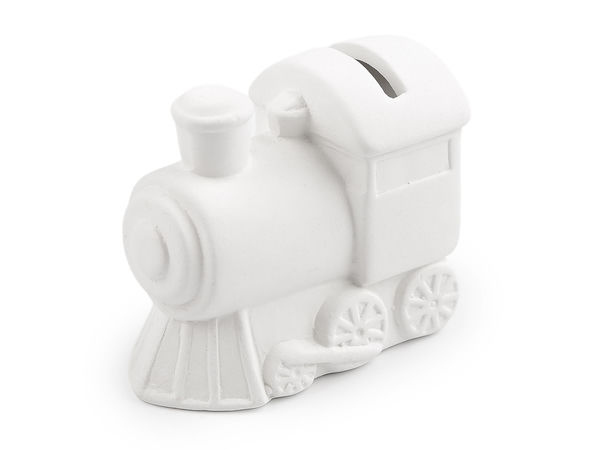DIY Paintable White Coin Bank - Blank Money Box for Arts and Crafts, Assorted Shapes