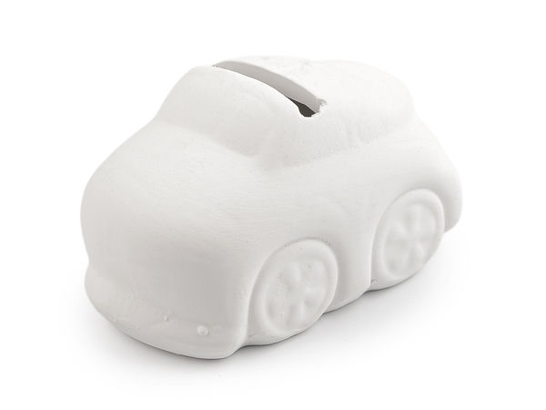 DIY Paintable White Coin Bank - Blank Money Box for Arts and Crafts, Assorted Shapes