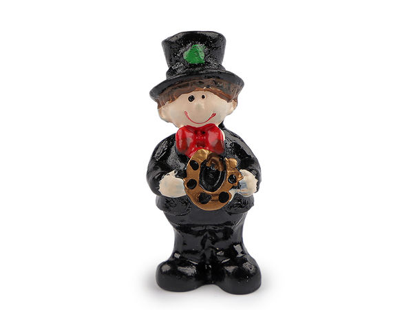 Miniature Lucky Chimney Sweep Figurines - Small Good Luck Charms for Crafts, Wreaths, and Festive Decorations