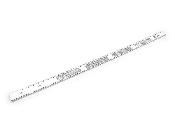 Professional Double-Sided Tailor's Tape Measure & Ruler with Integrated Size Charts, 100cm Scale for Sewing, Quilting, and Dressmaking