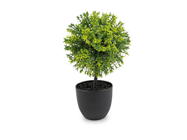 Premium Faux Boxwood Topiary Plant in Pot - Lifelike Artificial Greenery for Home and Office Decor