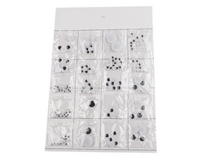 Self-Adhesive Googly Eyes with Movable Pupils - Assorted Sizes (5mm-14mm) for DIY Crafts, Dolls, and Scrapbooking (150 Pcs)