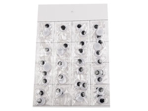 Premium Self-Adhesive Wiggle Eyes (25mm) with Movable Black Pupils for DIY Crafts, Dolls, and Toy Making