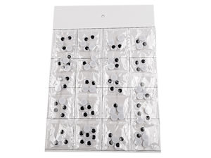 Self-Adhesive Wiggle Googly Eyes with Movable Black Pupils (Ø 15 mm & 18 mm) for DIY Dolls & Crafts