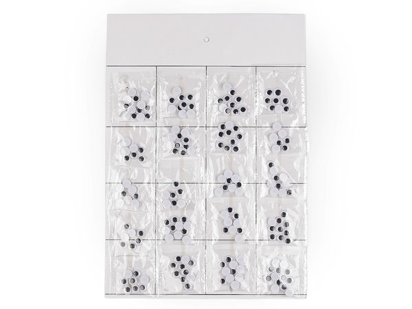 Self-Adhesive Googly Eyes with Movable Pupils (6-12mm) - Premium Craft Eyes for Toy Making, Dolls, and DIY Projects