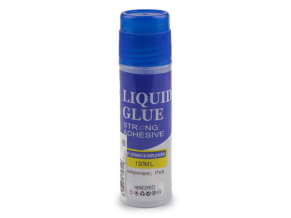 Premium Liquid Paper Glue with Large-Surface Applicator, 130 ml – Clear Strong Adhesive for Crafting, School, and Office