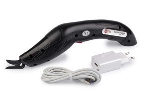 PIN Cordless Rechargeable Electric Tailor's Shears (Black) - Professional Battery-Powered Fabric & Leather Scissors