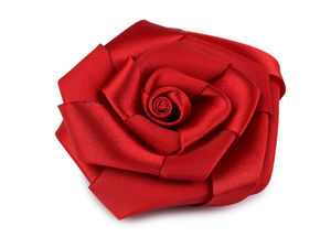 Large Satin Rose Flower Applique (70mm) - Elegant Sew-on/Glue-on Floral Decoration for Clothing, Accessories, and Crafts