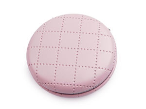Dual-Sided Compact Pocket Makeup Mirror with Thermal Perforation Relief - Premium Travel Vanity Mirror for Handbag & Cosmetic Bag