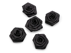 Premium Satin Rose Flower Appliques, 40mm Sew-on and Glue-on Floral Embellishments for Fashion, Bridal, Crafts, and Event Decor