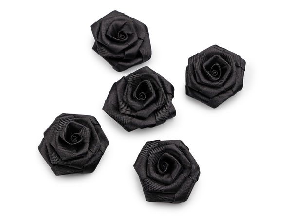 Premium Satin Rose Flower Appliques, 40mm Sew-on and Glue-on Floral Embellishments for Fashion, Bridal, Crafts, and Event Decor