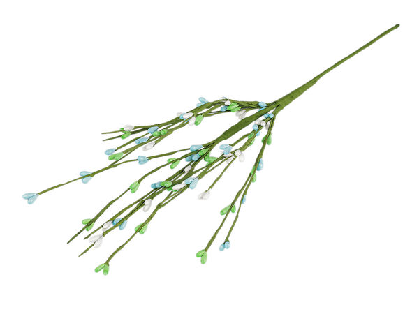 Flexible Artificial Twig Branches with Buds - Shapeable Wire Floral Stems for Crafts, Wreaths, Headbands & Arrangements