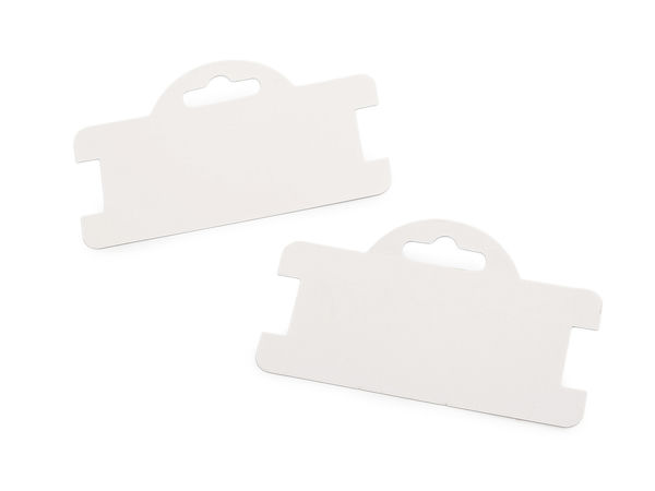 Premium Paper Display Cards for Bracelets & Hair Ties (9.5x5.5 cm) - Hanging Jewelry Presentation Tags with Cutouts