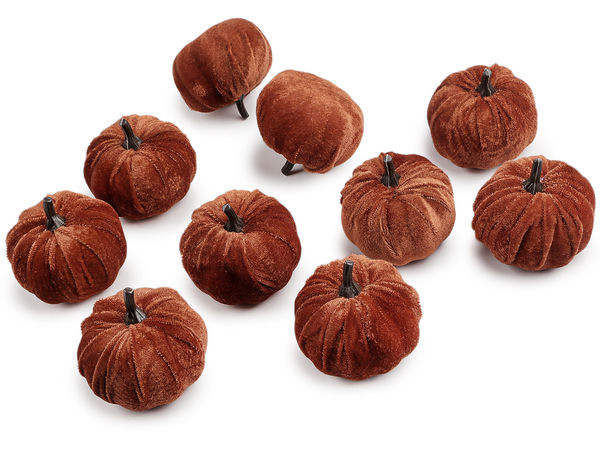Premium Decorative Velvet Pumpkin for Autumn Crafting & Seasonal Decor
