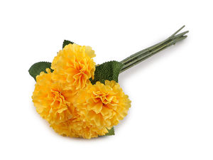 Premium Faux Mini Carnation Bouquet - 7-Stem Artificial Floral Bundle for Vases, Wreaths & DIY Craft Arrangements
