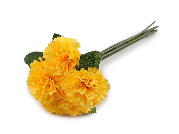 Premium Faux Mini Carnation Bouquet - 7-Stem Artificial Floral Bundle for Vases, Wreaths & DIY Craft Arrangements