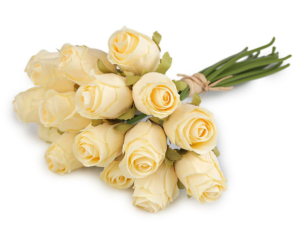 16-Piece Premium Artificial Rose Bouquet - Lifelike Faux Floral Stem Bundle for Home Decor, DIY Arrangements, and Crafts