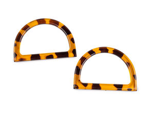 Premium Amber Acrylic Bag Handles - Elegant Replacement Handbag Handles for Purse Making and DIY Crafts