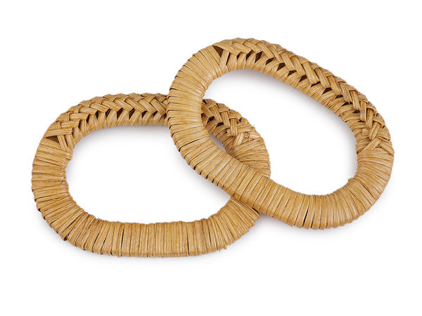 Premium Natural Rattan Bag Handles for DIY Handbag, Purse & Basket Making