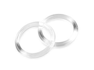 Premium Transparent Plastic Rings for Knitting, Crochet and Haberdashery (38mm Diameter, 6mm Thickness)