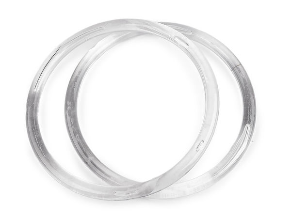 Premium Transparent Round Acrylic Bag Handle - 16cm Circular Plastic Handle for Handbag and Purse Making Supplies