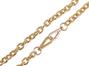 Premium Gold Chain Strap with Carabiner Clasps for Handbags and Mobile Phones - 120cm