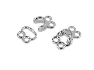 Decorative Metal Hook and Eye Fasteners (18x27 mm) - Premium Haberdashery Hardware for Vests, Jackets, and Sweaters