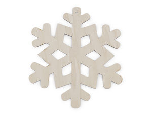 Ivory Wooden Snowflake Hanging Decoration - Ø20 cm