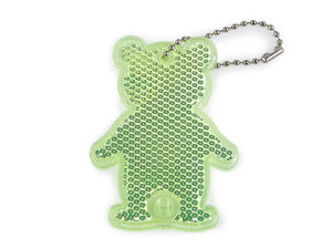 High-Visibility Reflective Bear Safety Pendant for Backpacks, Keychains, and Strollers