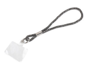Rhinestone Phone Wrist Strap and Key Lanyard with Universal Under-Case Insert - Premium Charm and Handbag Accessory