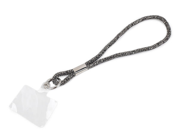 Rhinestone Phone Wrist Strap and Key Lanyard with Universal Under-Case Insert - Premium Charm and Handbag Accessory