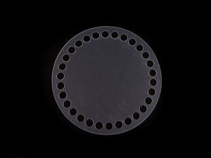 Premium Acrylic Basket Bottom Base for Crocheting and Purse Making - Ø15cm Circular Shaping Template with 30 Holes