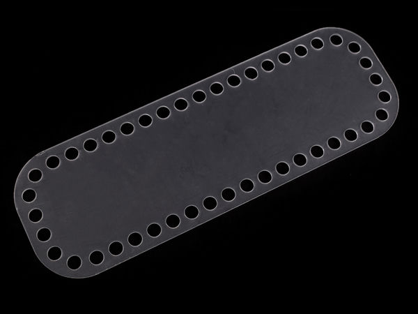 Premium Clear Acrylic Basket Bottom Base for Crocheting and Handbag Crafting (10x30 cm, 44 Holes)