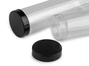 Clear Plastic Packaging Tubes with Screw Caps (Ø 5 cm & 6 cm) - Premium Storage & Craft Containers