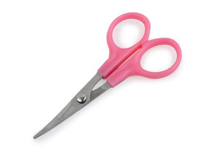 Premium 11 cm Curved Household and Craft Scissors - Light Pink