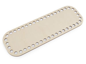 Rectangular Wooden Crochet Basket Base, 10x30cm - Premium Natural Wood Bottom for Crocheting, Purse & Handbag Making