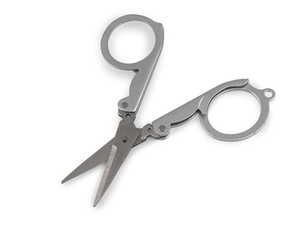 Premium Nickel-Plated Folding Scissors (10 cm) - Compact Travel & Pocket Shears for Haberdashery and Crafting