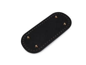 Premium Eco-Leather Purse Base with Metal Feet (10x22 cm) - Pre-Punched & Stitched Bottom for Handbags, Baskets & Backpacks